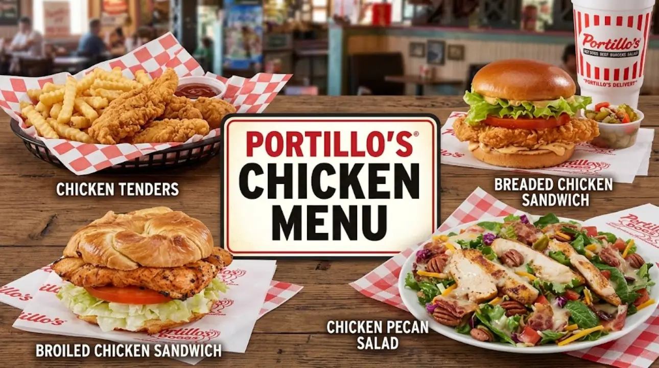 Portillo’s Restaurant Chicken Food Menu With Price and Calories