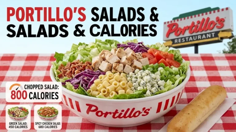 Portillo's Restaurant Salad With Price and Calories