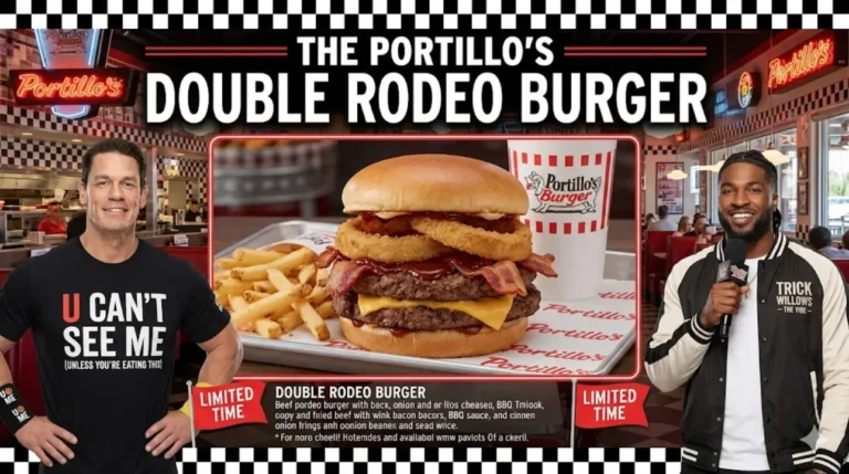 Double Rodeo Burger Menu