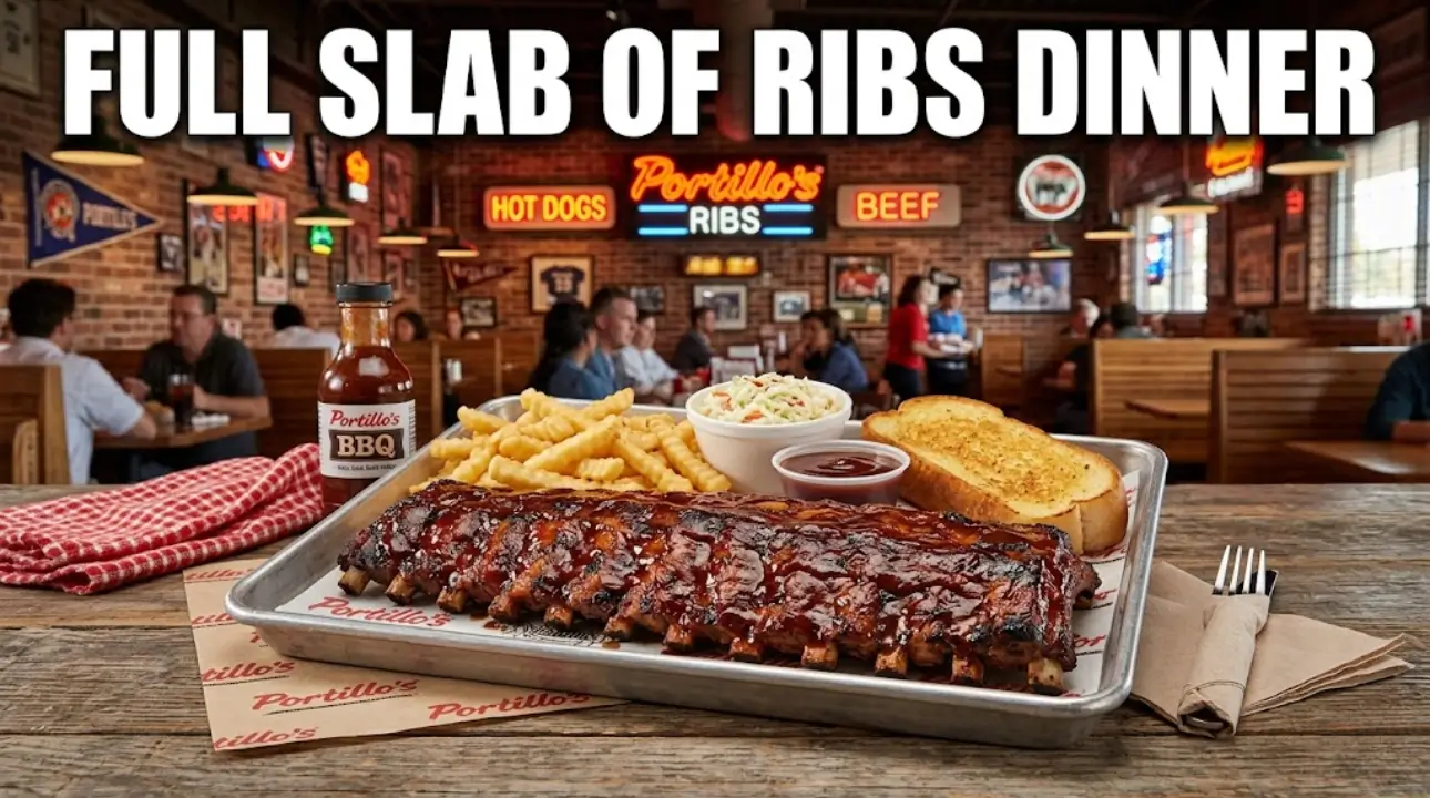 Portillo's Full Slab of Ribs Dinner