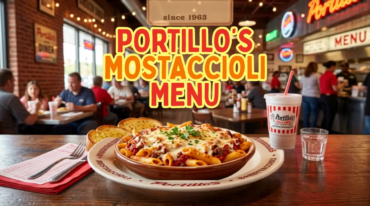 Portillo's Mostaccioli Menu